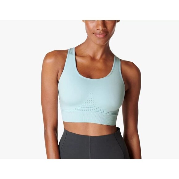 Sweaty Betty "Stamina" sports bra size Xsmall BNWOT Alpine blue - Picture 1 of 7
